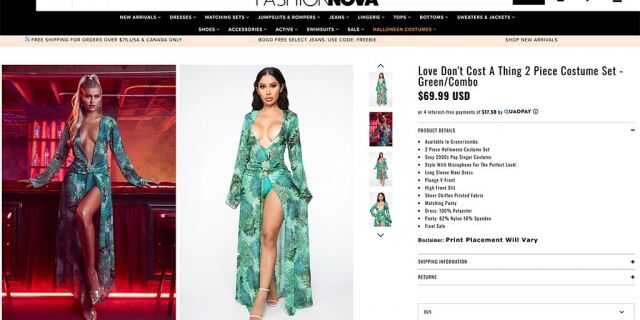 Fashion Nova debuts skimpy Halloween costumes inspired by pop stars